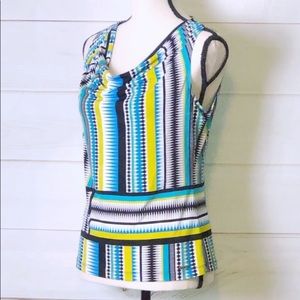 ❌SOLD❌ Calvin Klein Geo Pattern Sleeveless Blouse